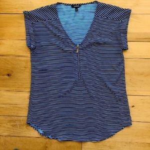 SOLD Navy Blue and White Top by Express